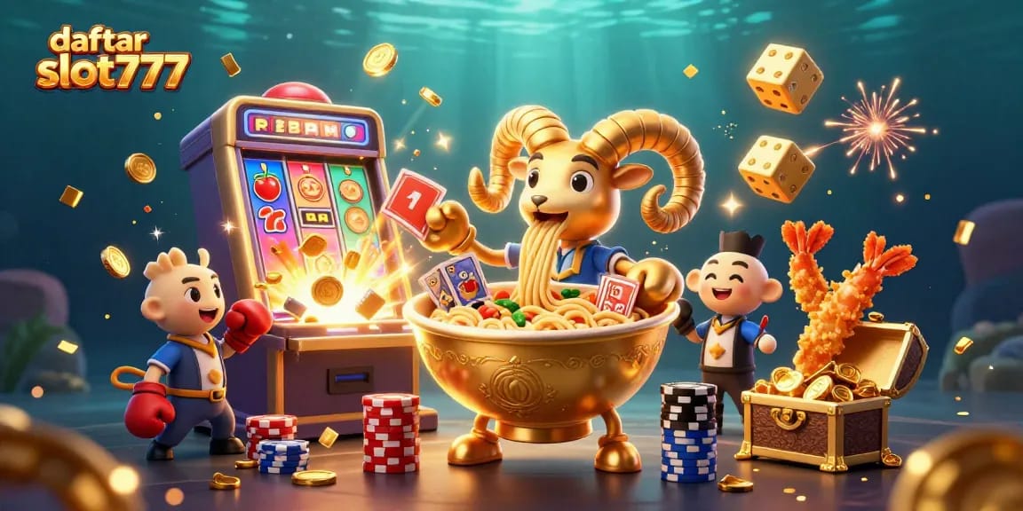 Play exciting games at daftar slot777 with vibrant characters celebrating a jackpot!