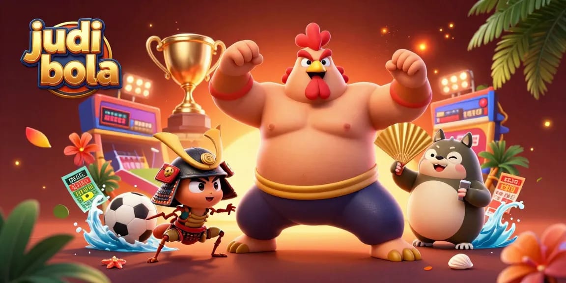 Engage in judi bola action with a dynamic scene showcasing powerful characters and immersive sports elements.