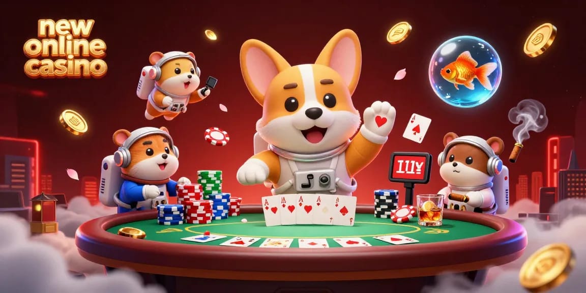 Experience thrilling action at a new online casino with animated characters in a vibrant atmosphere.