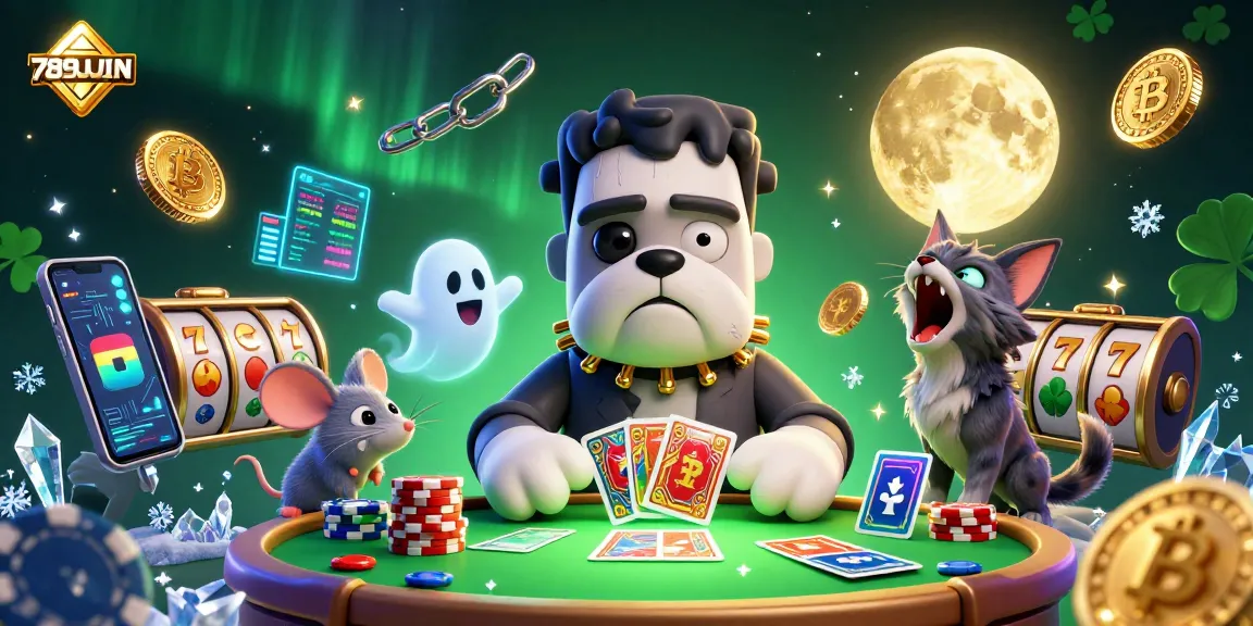 Experience thrilling card games with 789WIN featuring unique characters and vibrant casino elements.