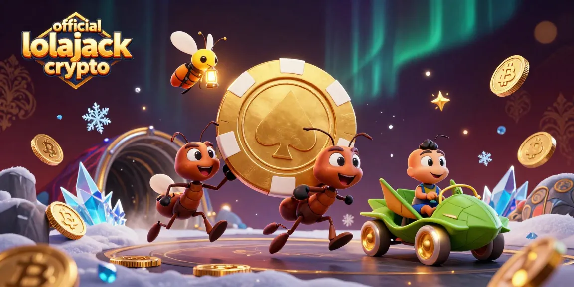 Engage with official lolajack crypto as ants transport a giant poker chip in a dynamic casino-themed heist.